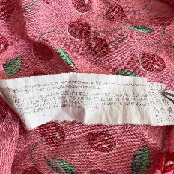Zara Cherry Print Mini Dress M - Picture 9 of 11